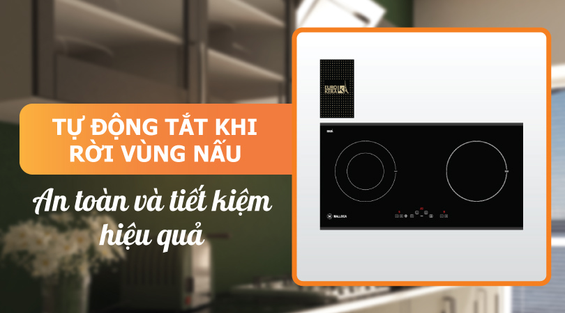 Bếp điện từ Malloca MH-02IR LB - Tự động tắt khi rời vùng nấu